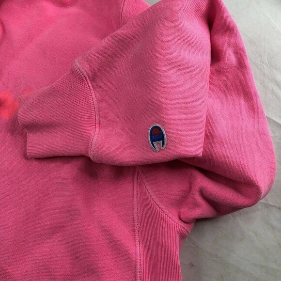 Champion Reverse Weave Hot Pink Boston Logo Sweatshirt Hoodie - Picture 8 of 8